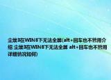 塵埃3在WIN8下無法全屏(alt+回車也不管用介紹 塵埃3在WIN8下無法全屏 alt+回車也不管用詳細(xì)情況如何)