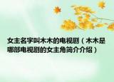 女主名字叫木木的電視?。灸臼悄牟侩娨晞〉呐鹘呛喗榻榻B）
