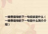 一畦春韭綠的下一句應(yīng)該是什么（一畦春韭綠的下一句是什么簡(jiǎn)介介紹）