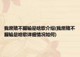 我愿賭不服輸是啥歌介紹(我愿賭不服輸是啥歌詳細情況如何)