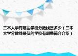 三本大學(xué)有哪些學(xué)校分數(shù)線是多少（三本大學(xué)分數(shù)線最低的學(xué)校有哪些簡介介紹）