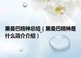 黑曼巴精神總結（黑曼巴精神是什么簡介介紹）