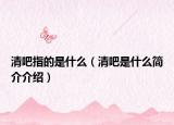 清吧指的是什么（清吧是什么簡介介紹）