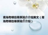 青海有哪些草原簡介介紹英文（青海有哪些草原簡介介紹）