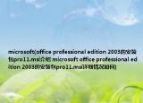 microsoft(office professional edition 2003的安裝包pro11.msi介紹 microsoft office professional edition 2003的安裝包pro11.msi詳細(xì)情況如何)