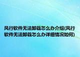 風(fēng)行軟件無(wú)法卸載怎么辦介紹(風(fēng)行軟件無(wú)法卸載怎么辦詳細(xì)情況如何)