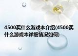 4500買什么游戲本介紹(4500買什么游戲本詳細情況如何)