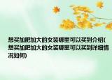 想買加肥加大的女裝哪里可以買到介紹(想買加肥加大的女裝哪里可以買到詳細(xì)情況如何)