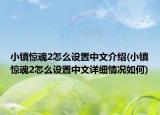 小鎮(zhèn)驚魂2怎么設(shè)置中文介紹(小鎮(zhèn)驚魂2怎么設(shè)置中文詳細(xì)情況如何)