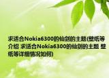 求適合Nokia6300的仙劍的主題(壁紙等介紹 求適合Nokia6300的仙劍的主題 壁紙等詳細(xì)情況如何)