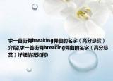 求一首街舞breaking舞曲的名字（高分懸賞）介紹(求一首街舞breaking舞曲的名字（高分懸賞）詳細(xì)情況如何)