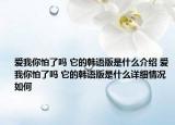 愛我你怕了嗎 它的韓語版是什么介紹 愛我你怕了嗎 它的韓語版是什么詳細情況如何