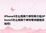 iPhone5怎么有兩個序列號介紹(iPhone5怎么有兩個序列號詳細情況如何)