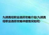 九陰真經(jīng)職業(yè)選擇攻略介紹(九陰真經(jīng)職業(yè)選擇攻略詳細(xì)情況如何)