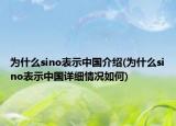 為什么sino表示中國介紹(為什么sino表示中國詳細情況如何)