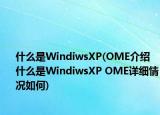 什么是WindiwsXP(OME介紹 什么是WindiwsXP OME詳細(xì)情況如何)