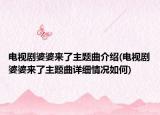 電視劇婆婆來了主題曲介紹(電視劇婆婆來了主題曲詳細情況如何)