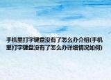 手機里打字鍵盤沒有了怎么辦介紹(手機里打字鍵盤沒有了怎么辦詳細情況如何)