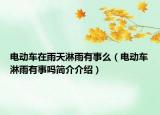 電動車在雨天淋雨有事么（電動車淋雨有事嗎簡介介紹）