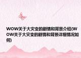 WOW關(guān)于大災(zāi)變的劇情和背景介紹(WOW關(guān)于大災(zāi)變的劇情和背景詳細(xì)情況如何)