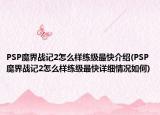 PSP魔界戰(zhàn)記2怎么樣練級最快介紹(PSP魔界戰(zhàn)記2怎么樣練級最快詳細情況如何)
