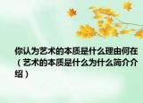 你認(rèn)為藝術(shù)的本質(zhì)是什么理由何在（藝術(shù)的本質(zhì)是什么為什么簡(jiǎn)介介紹）