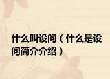 什么叫設(shè)問（什么是設(shè)問簡介介紹）