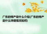 廣東的特產(chǎn)是什么介紹(廣東的特產(chǎn)是什么詳細(xì)情況如何)
