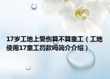 17歲工地上受傷算不算童工（工地使用17童工罰款嗎簡介介紹）