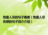 物是人非的句子唯美（物是人非傷感的句子簡(jiǎn)介介紹）
