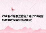 CDR制作包裝盒教程介紹(CDR制作包裝盒教程詳細情況如何)