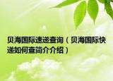 貝海國際速遞查詢（貝海國際快遞如何查簡介介紹）