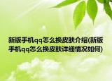 新版手機qq怎么換皮膚介紹(新版手機qq怎么換皮膚詳細情況如何)