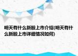 明天有什么新股上市介紹(明天有什么新股上市詳細(xì)情況如何)