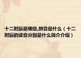 十二時辰是哪些,拼音是什么（十二時辰的讀音分別是什么簡介介紹）