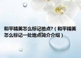 和平精英怎么標記地點?（和平精英怎么標記一處地點簡介介紹）