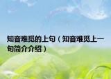 知音難覓的上句（知音難覓上一句簡介介紹）