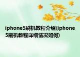 iphone5刷機(jī)教程介紹(iphone5刷機(jī)教程詳細(xì)情況如何)