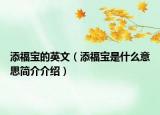 添福寶的英文（添福寶是什么意思簡介介紹）