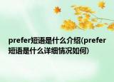 prefer短語是什么介紹(prefer短語是什么詳細(xì)情況如何)