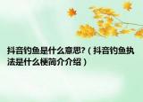 抖音釣魚是什么意思?（抖音釣魚執(zhí)法是什么梗簡(jiǎn)介介紹）