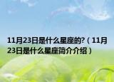 11月23日是什么星座的?（11月23日是什么星座簡介介紹）