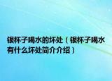 銀杯子喝水的壞處（銀杯子喝水有什么壞處簡介介紹）