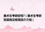 美術(shù)生考研好嗎?（美術(shù)生考研到底有沒有用簡介介紹）