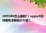 OPPOR9怎么刷機(jī)?（oppor9怎樣刷機(jī)求解簡介介紹）