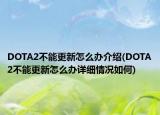 DOTA2不能更新怎么辦介紹(DOTA2不能更新怎么辦詳細(xì)情況如何)