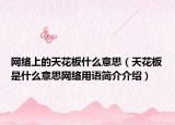 網(wǎng)絡(luò)上的天花板什么意思（天花板是什么意思網(wǎng)絡(luò)用語簡介介紹）