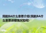 民航BA什么意思介紹(民航BA什么意思詳細(xì)情況如何)