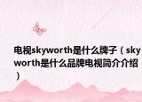 電視skyworth是什么牌子（skyworth是什么品牌電視簡(jiǎn)介介紹）