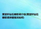 蕭亞軒鉆石糖歌詞介紹(蕭亞軒鉆石糖歌詞詳細(xì)情況如何)